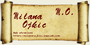 Milana Ojkić vizit kartica